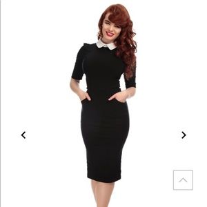 Collectif Winona pencil dress in black, UK size 10, US size 6.